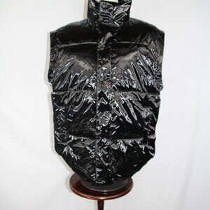 OFFLINE Aerie Women's Shiny Puffer Vest Black Sleeveless Layering Oversized XS